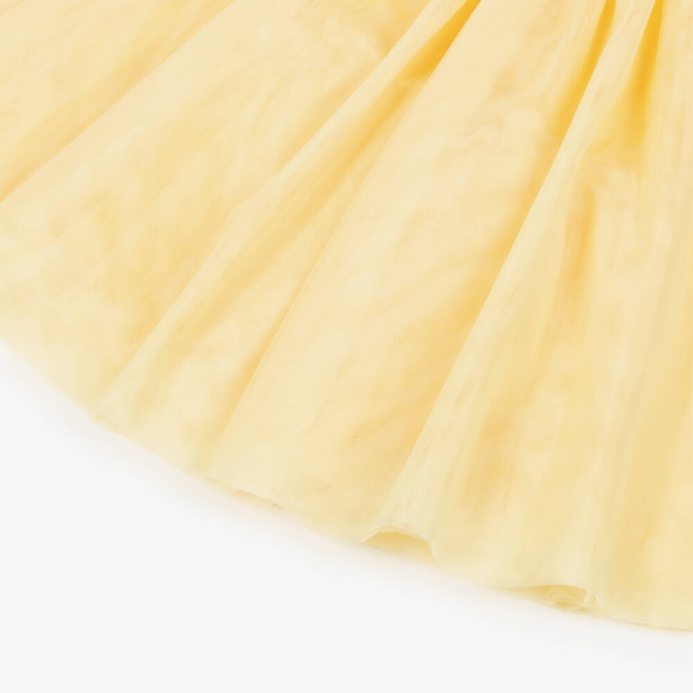 Angel's Face-Girls Bright Yellow Shimmery Tweed & Tulle Dress | Childrensalon Outlet