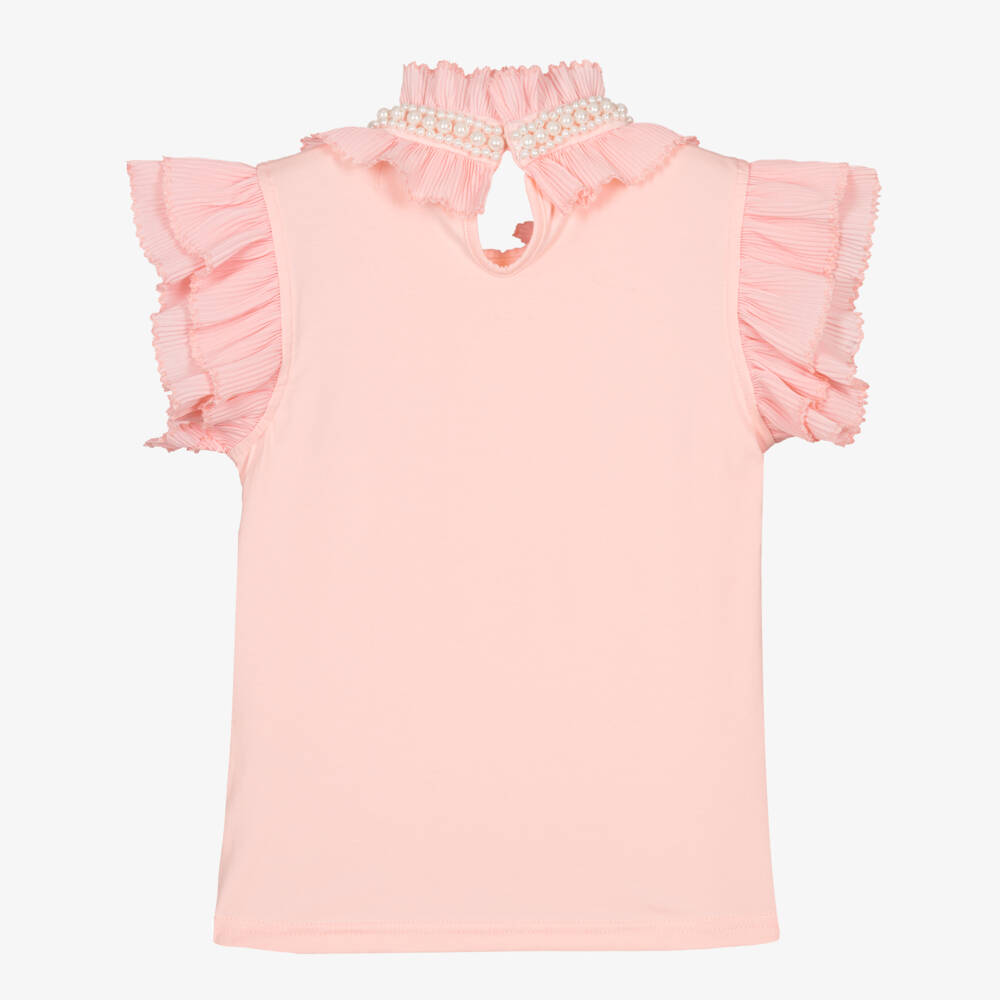 Angel's Face-Girls Coral Ruffle Chiffon Blouse | Childrensalon Outlet