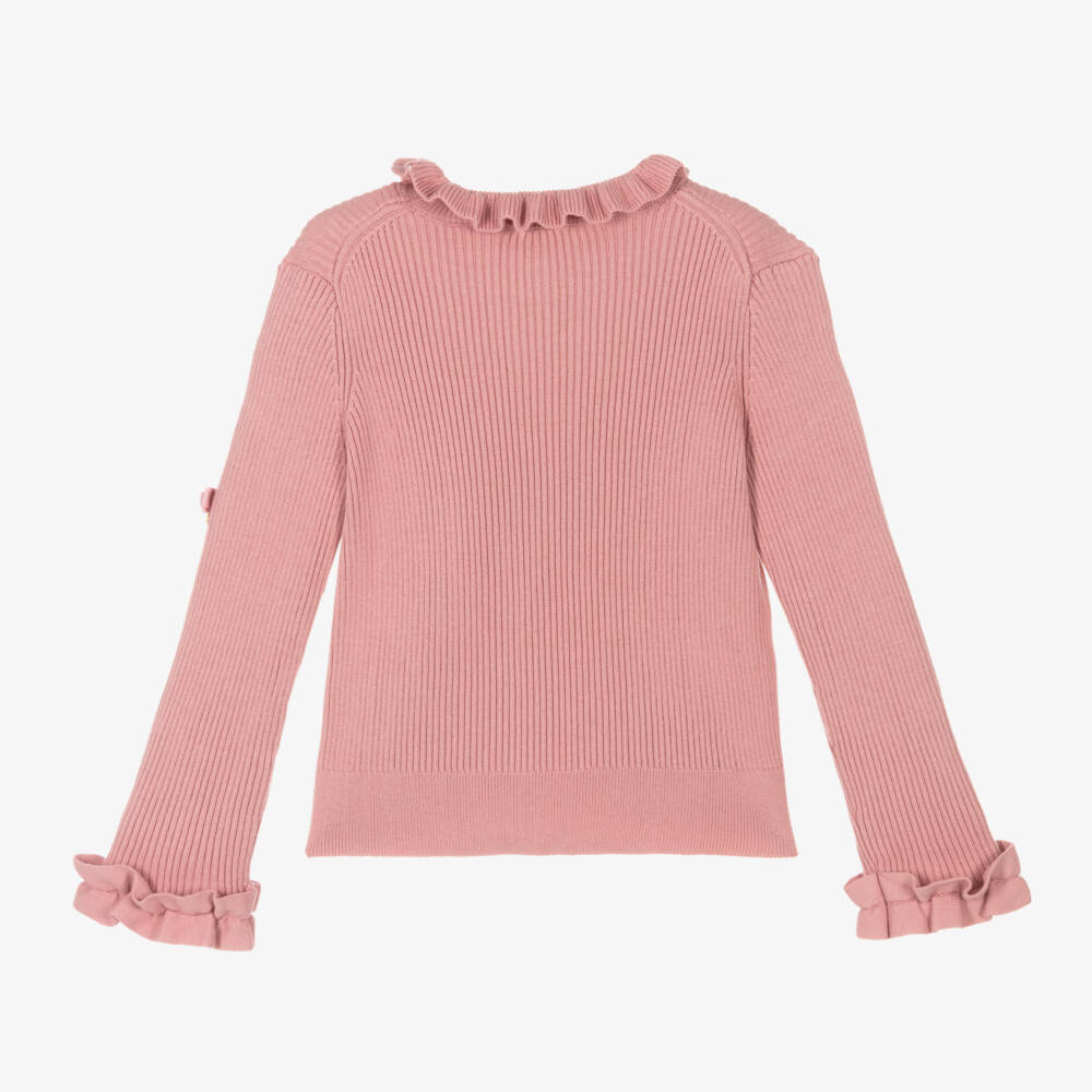 Angel's Face-Girls Cotton Pink Roll Neck | Childrensalon Outlet