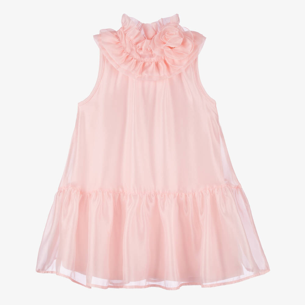 Angel's Face-Нежное платье из органзы цвета румянец для девочек | Childrensalon Outlet
