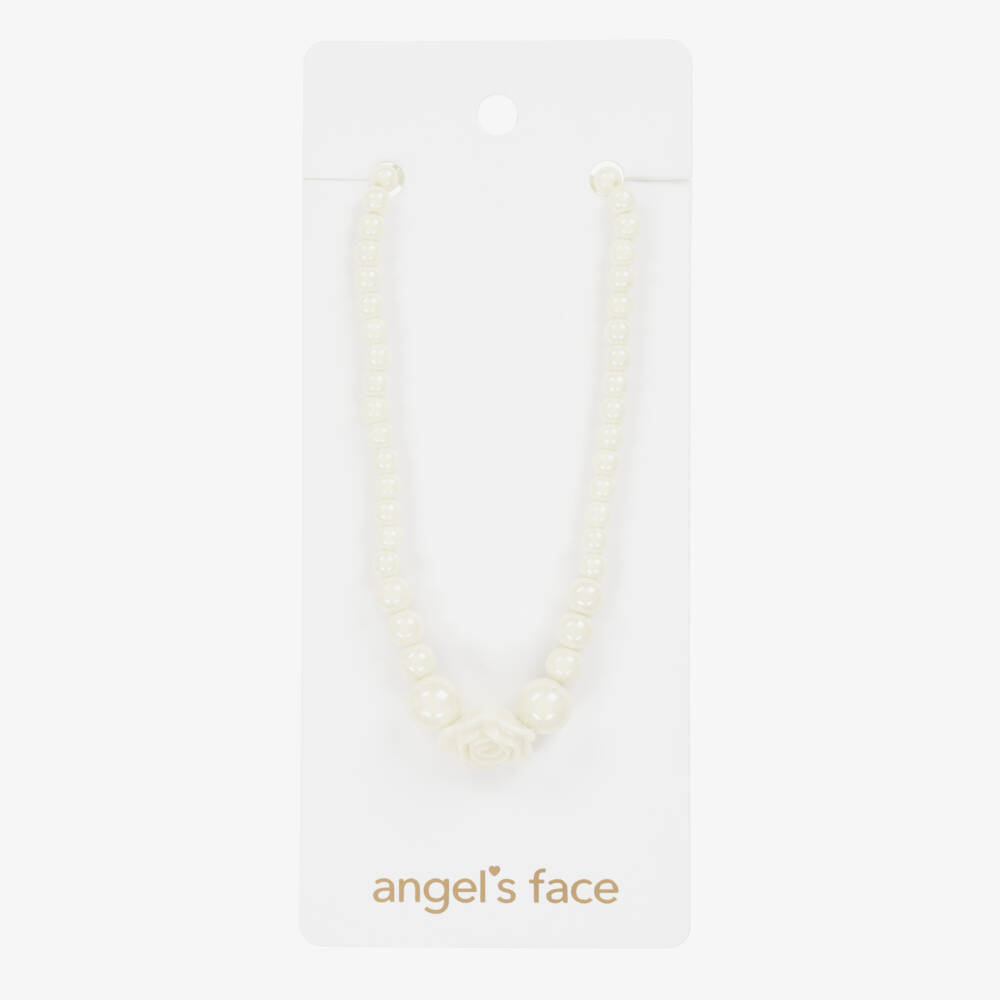 Angel's Face-Girls Delicate Ivory Floral Necklace | Childrensalon Outlet