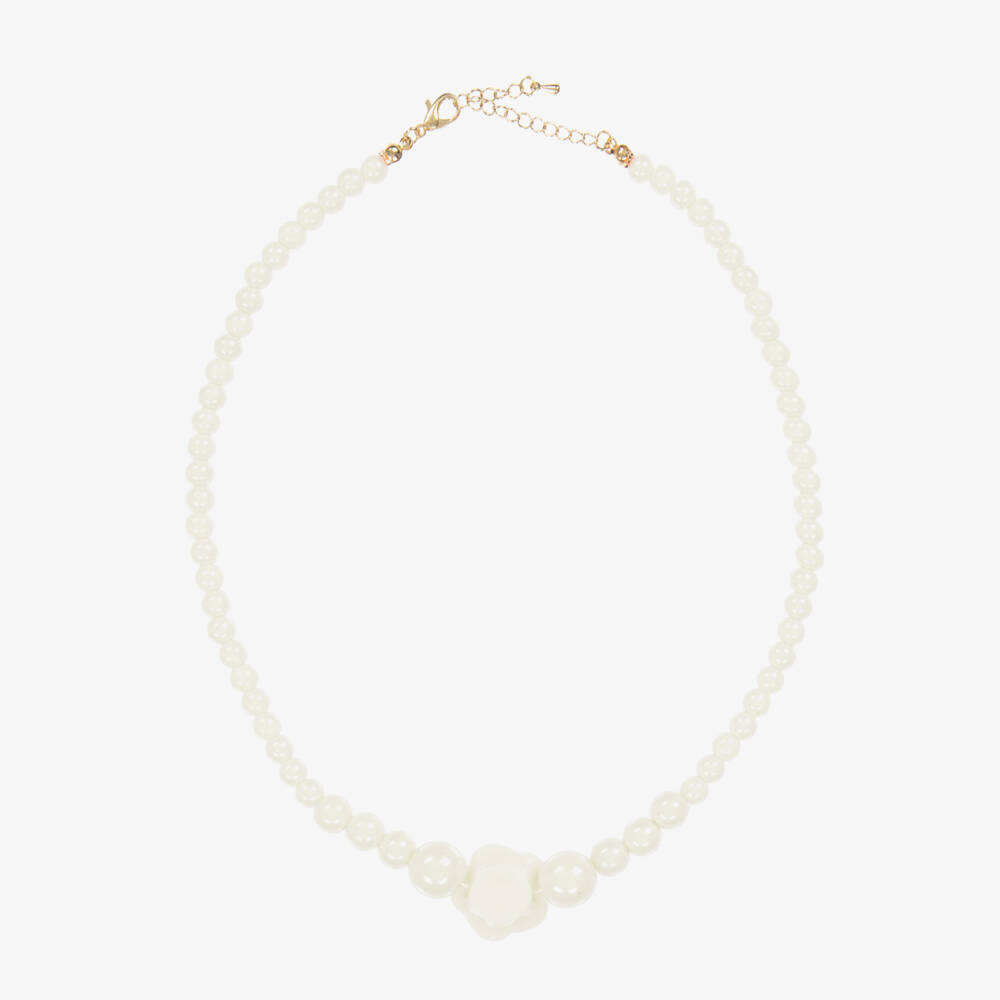 Angel's Face-Girls Delicate Ivory Floral Necklace | Childrensalon Outlet