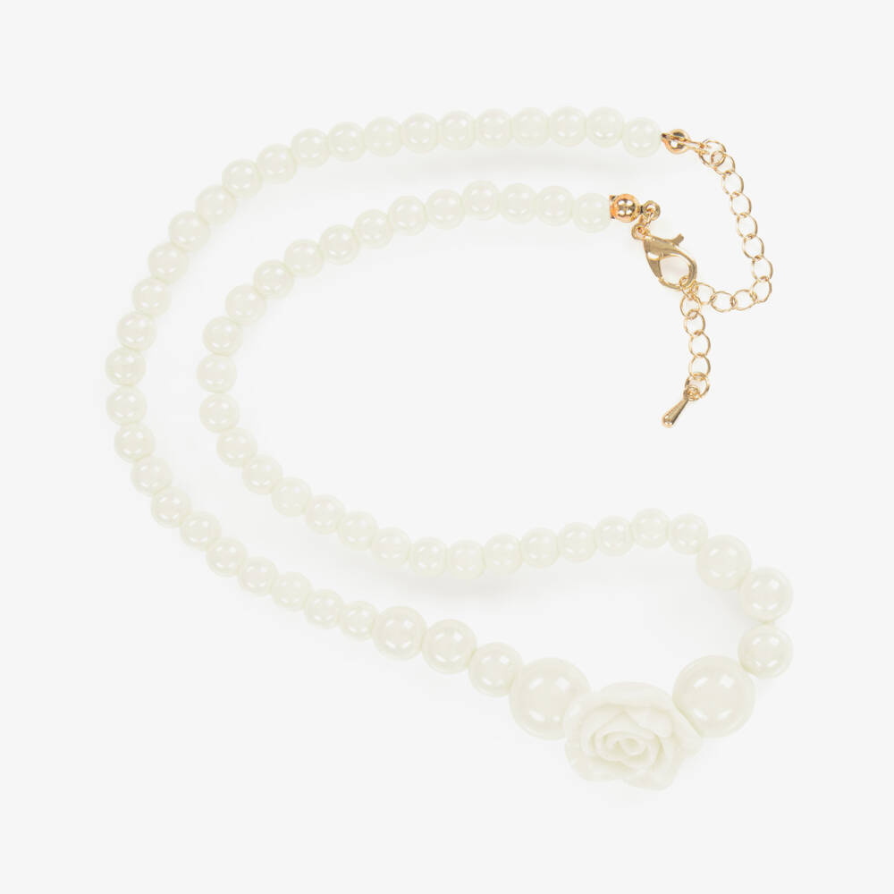 Angel's Face-Girls Delicate Ivory Floral Necklace | Childrensalon Outlet