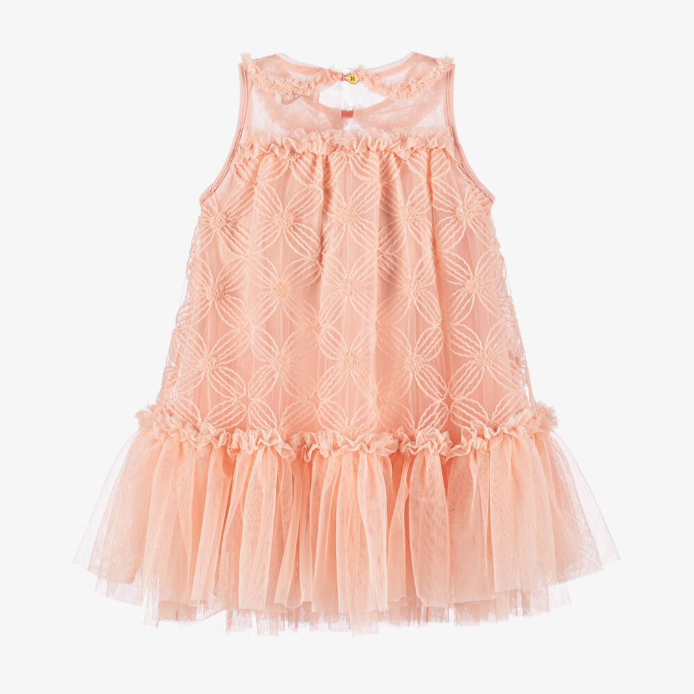 Angel's Face-Girls Delicate Pink Tulle Gown | Childrensalon Outlet