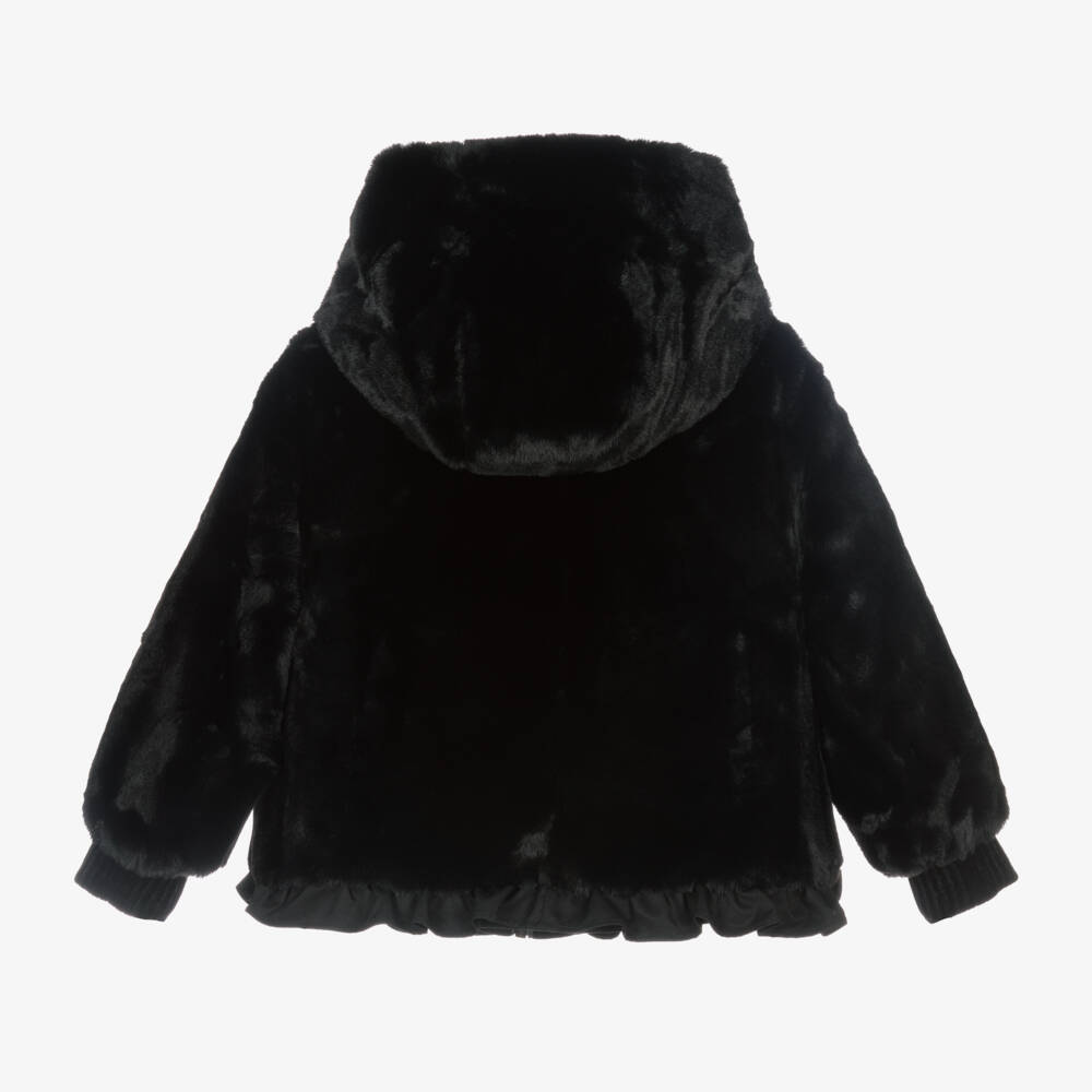 Angel's Face-Girls Dual-Sided Black Puffer | Childrensalon Outlet