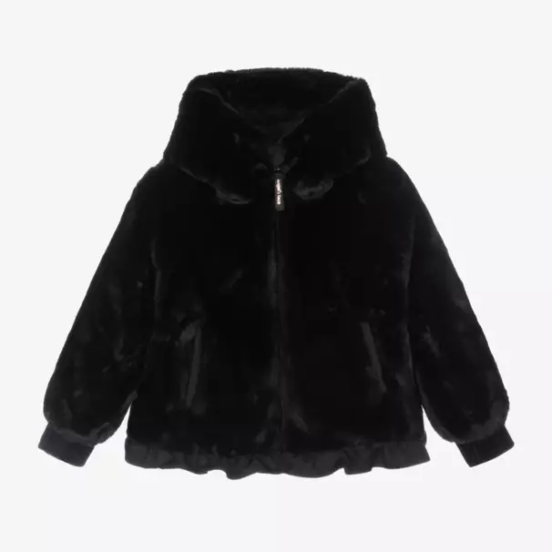 Angel's Face-Girls Dual-Sided Black Puffer | Childrensalon Outlet