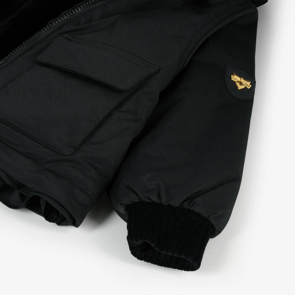 Angel's Face-Girls Dual-Sided Black Puffer | Childrensalon Outlet