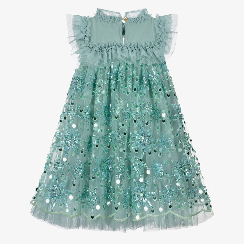 Angel's Face-Girls Duck Egg Green Sequin Dress | Childrensalon Outlet
