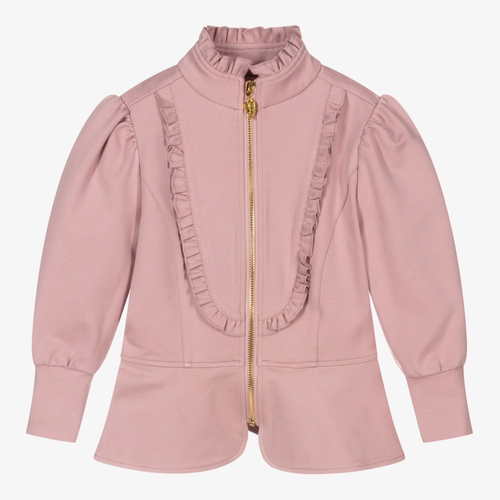 Angel's Face - Veste vieux rose volants fille | Childrensalon