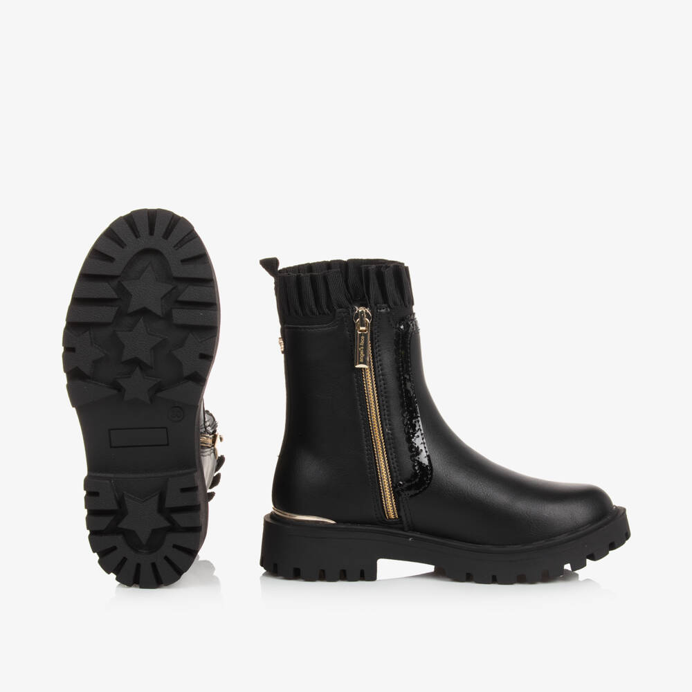Angel's Face-Girls Ebony Ruffle Ankle Boots | Childrensalon Outlet