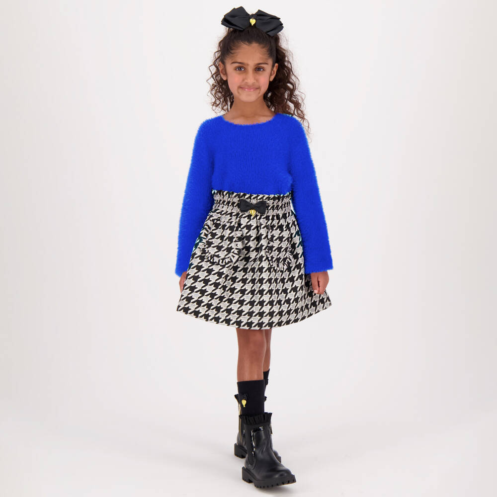 Angel's Face-Girls Electric Blue Fuzzy Jumper | Childrensalon Outlet