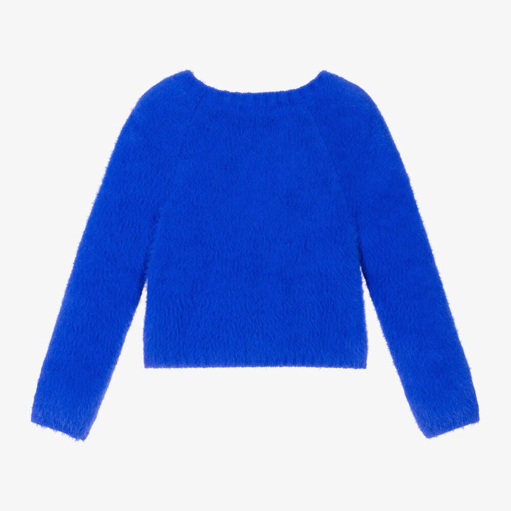 Angel's Face-Girls Electric Blue Fuzzy Jumper | Childrensalon Outlet