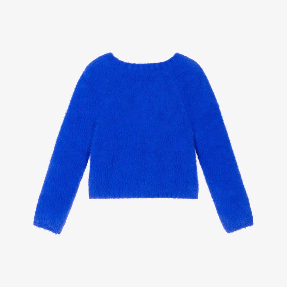 Angel's Face-Girls Electric Blue Fuzzy Jumper | Childrensalon Outlet