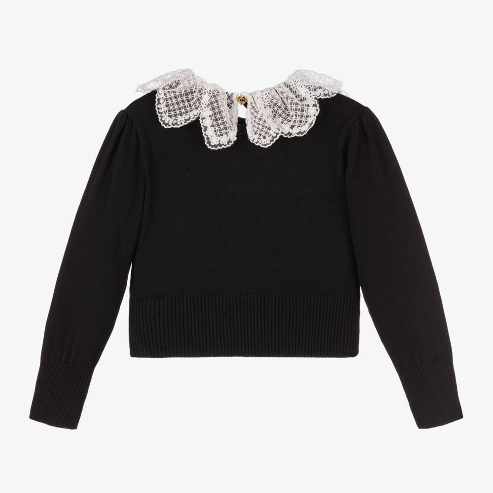 Angel's Face-Girls Elegant Black Knit Pullover | Childrensalon Outlet