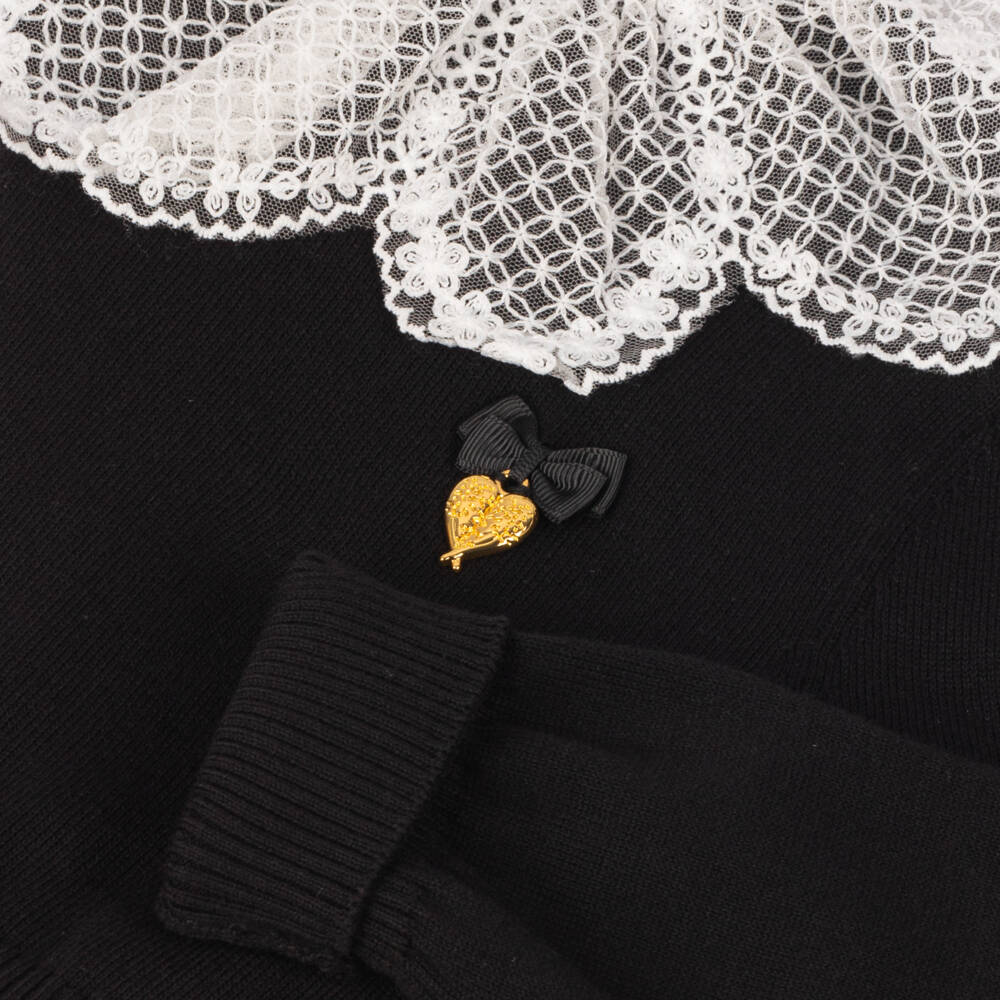 Angel's Face-Girls Elegant Black Knit Pullover | Childrensalon Outlet