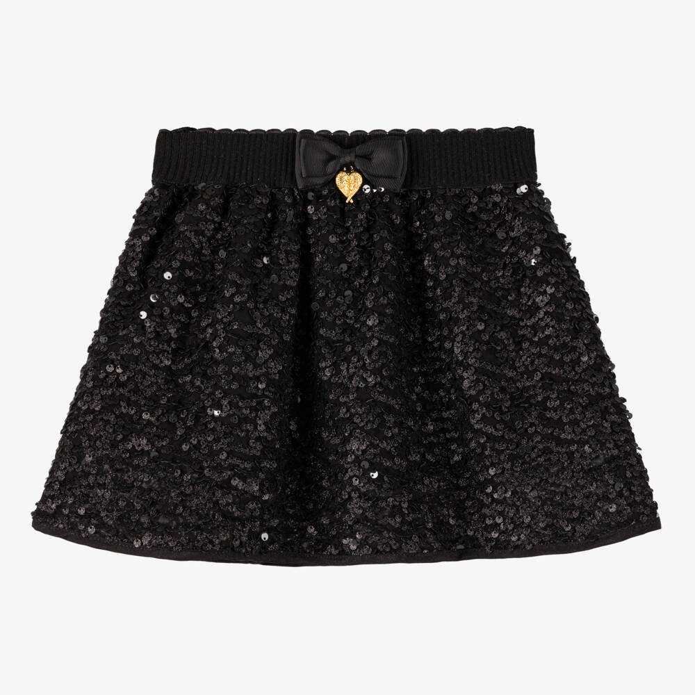 Angel's Face-Girls Elegant Black Sequin Skirt | Childrensalon Outlet