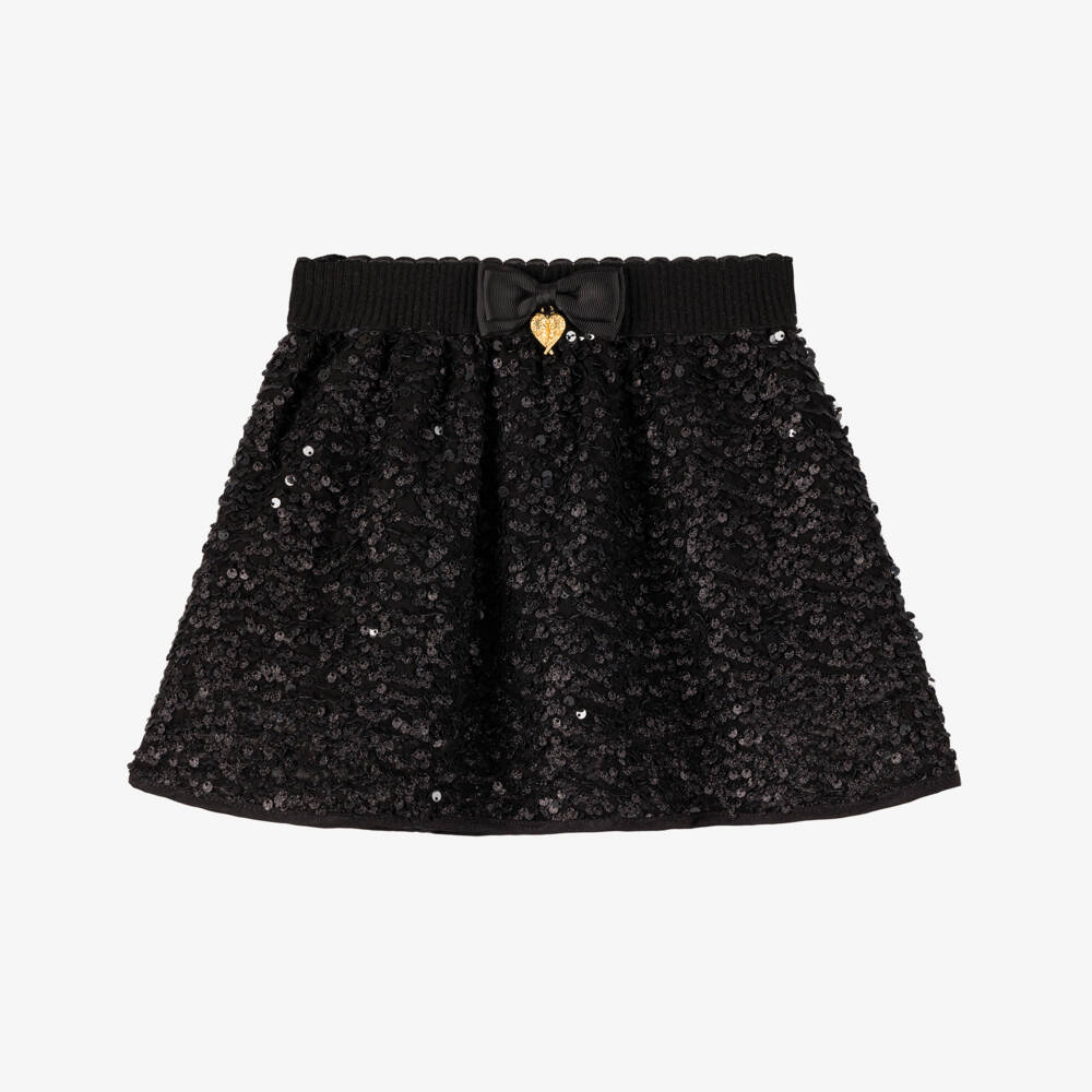 Angel's Face-Girls Elegant Black Sequin Skirt | Childrensalon Outlet