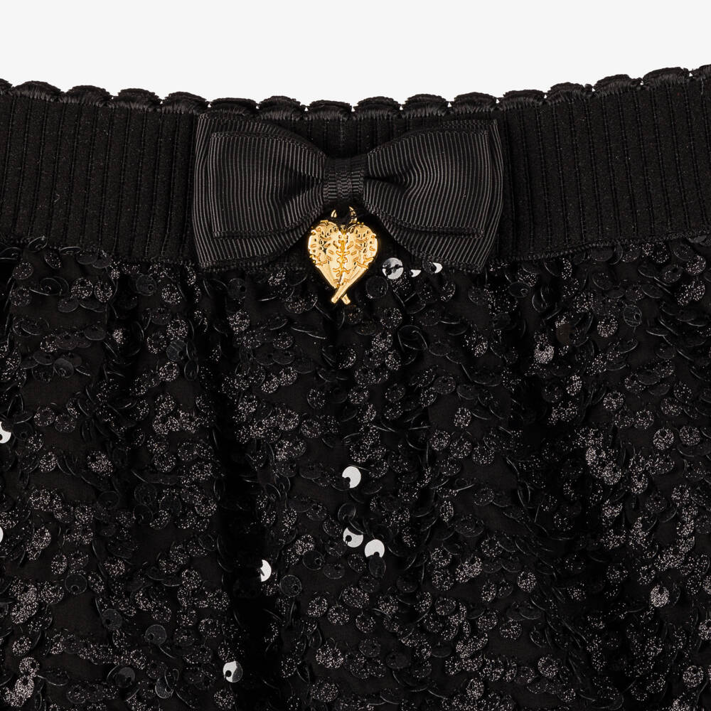 Angel's Face-Girls Elegant Black Sequin Skirt | Childrensalon Outlet