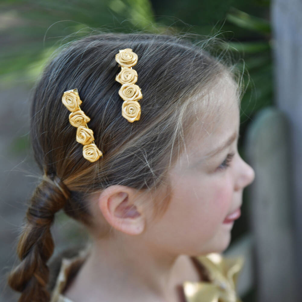 Angel's Face-Girls Elegant Ivory Blossom Clips | Childrensalon Outlet