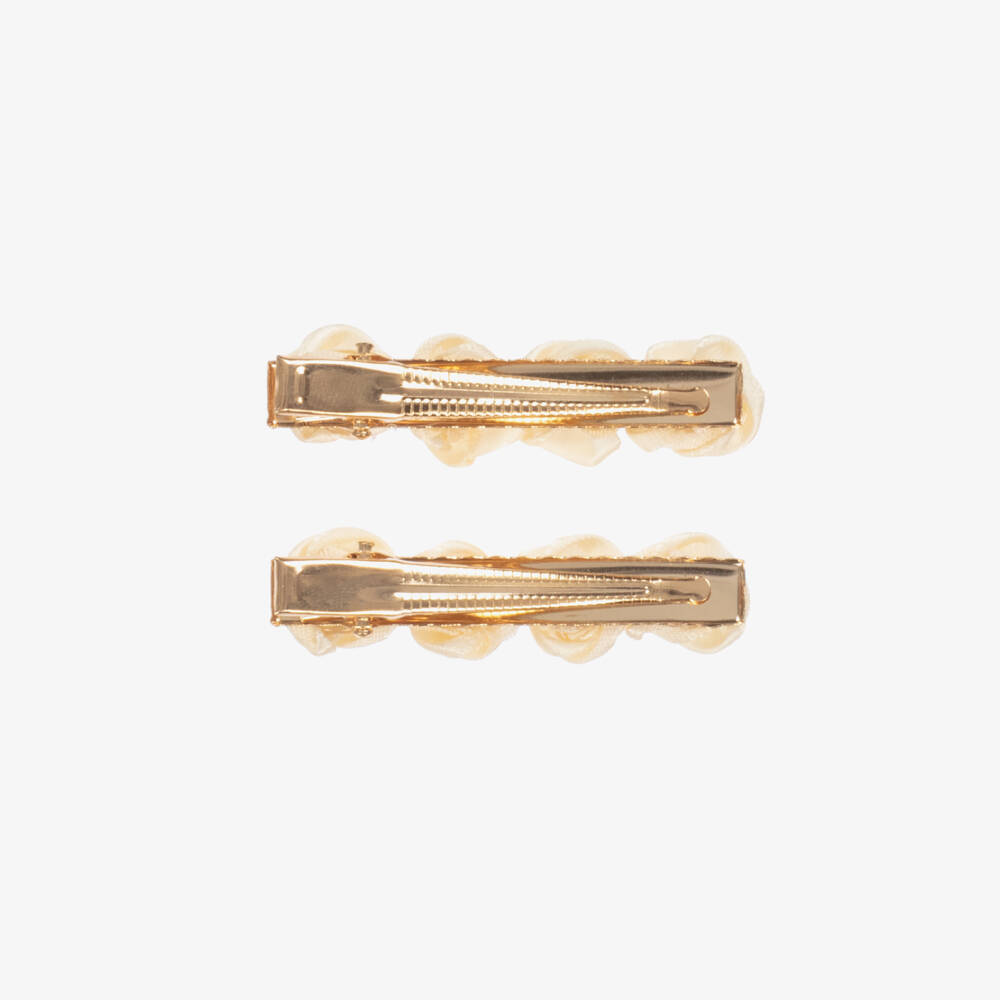 Angel's Face-Girls Elegant Ivory Blossom Clips | Childrensalon Outlet