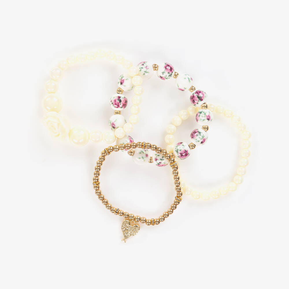 Angel's Face-Girls Elegant Ivory & Gold Bangles | Childrensalon Outlet