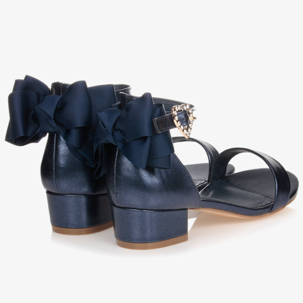 Angel's Face-Girls Elegant Pearl Blue Bow Heels | Childrensalon Outlet