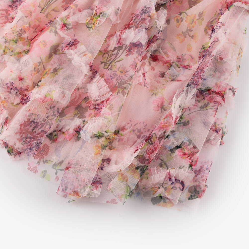 Angel's Face-Girls Elegant Pink Tulle Gown | Childrensalon Outlet