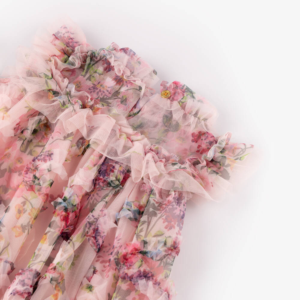 Angel's Face-Girls Elegant Pink Tulle Gown | Childrensalon Outlet