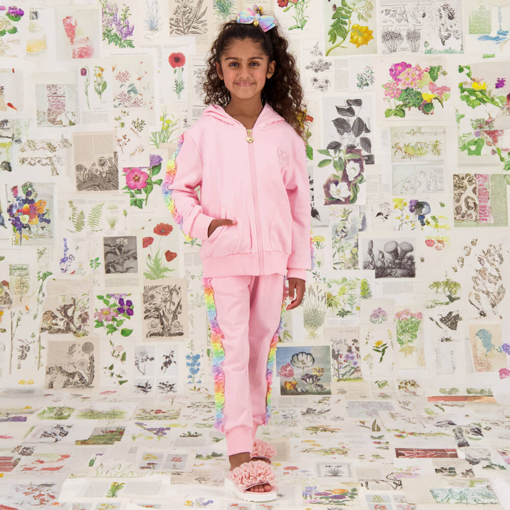 Angel's Face-Girls Fairy Pink Rainbow Ruffle Set | Childrensalon Outlet