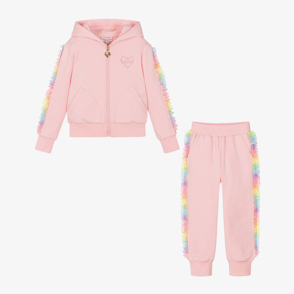 Angel's Face-Girls Fairy Pink Rainbow Ruffle Set | Childrensalon Outlet