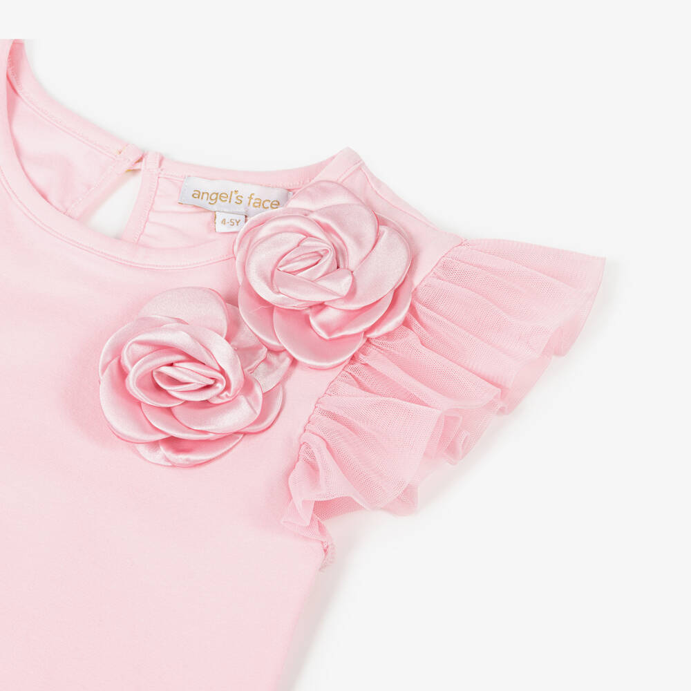 Angel's Face-Girls Fairy Pink Ruffle Top | Childrensalon Outlet