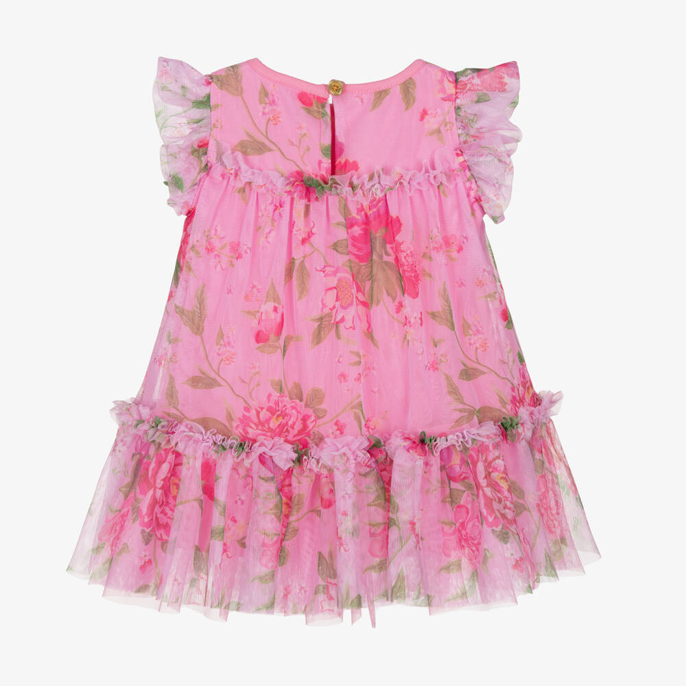 انجلز فيس-فستان زهري مزهر للبنات | Childrensalon Outlet