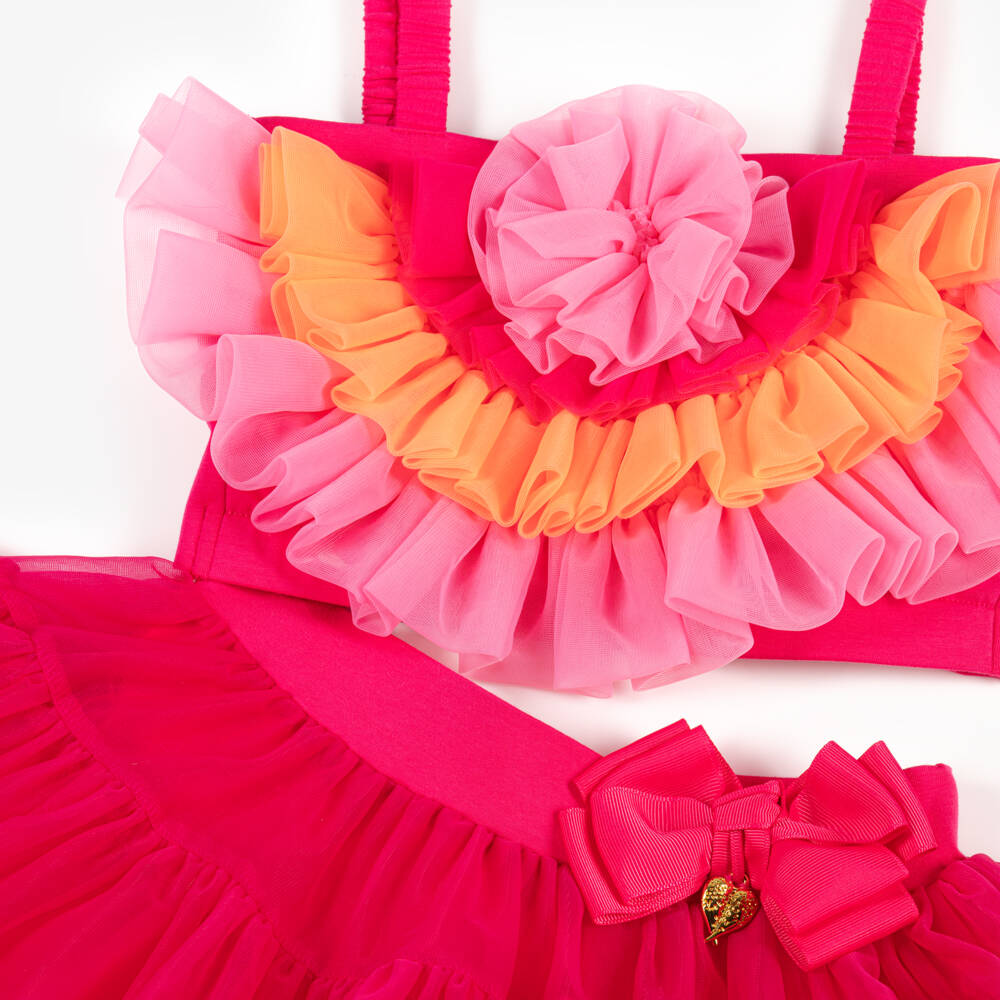Angel's Face-Girls Fuchsia Tulle Ensemble | Childrensalon Outlet