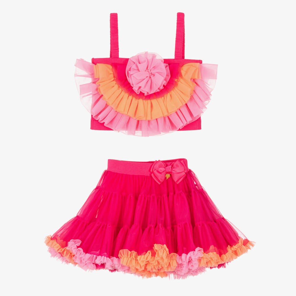 Angel's Face-Girls Fuchsia Tulle Ensemble | Childrensalon Outlet