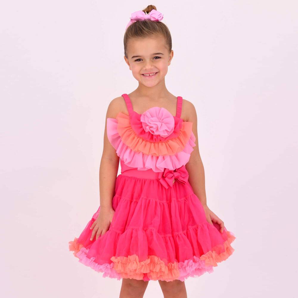 Angel's Face-Girls Fuchsia Tulle Ensemble | Childrensalon Outlet