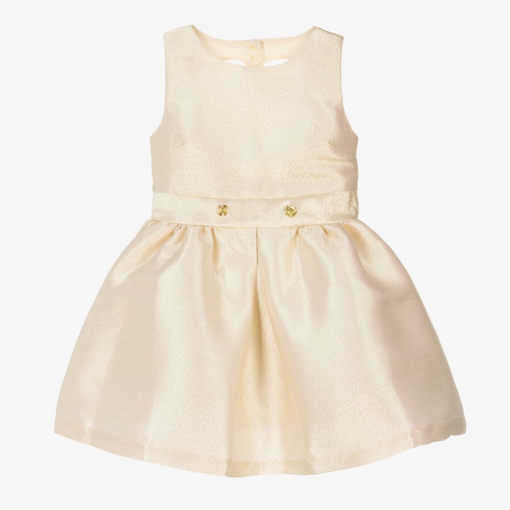 Angel's Face-Girls Glittery Gold Dress  | Childrensalon Outlet