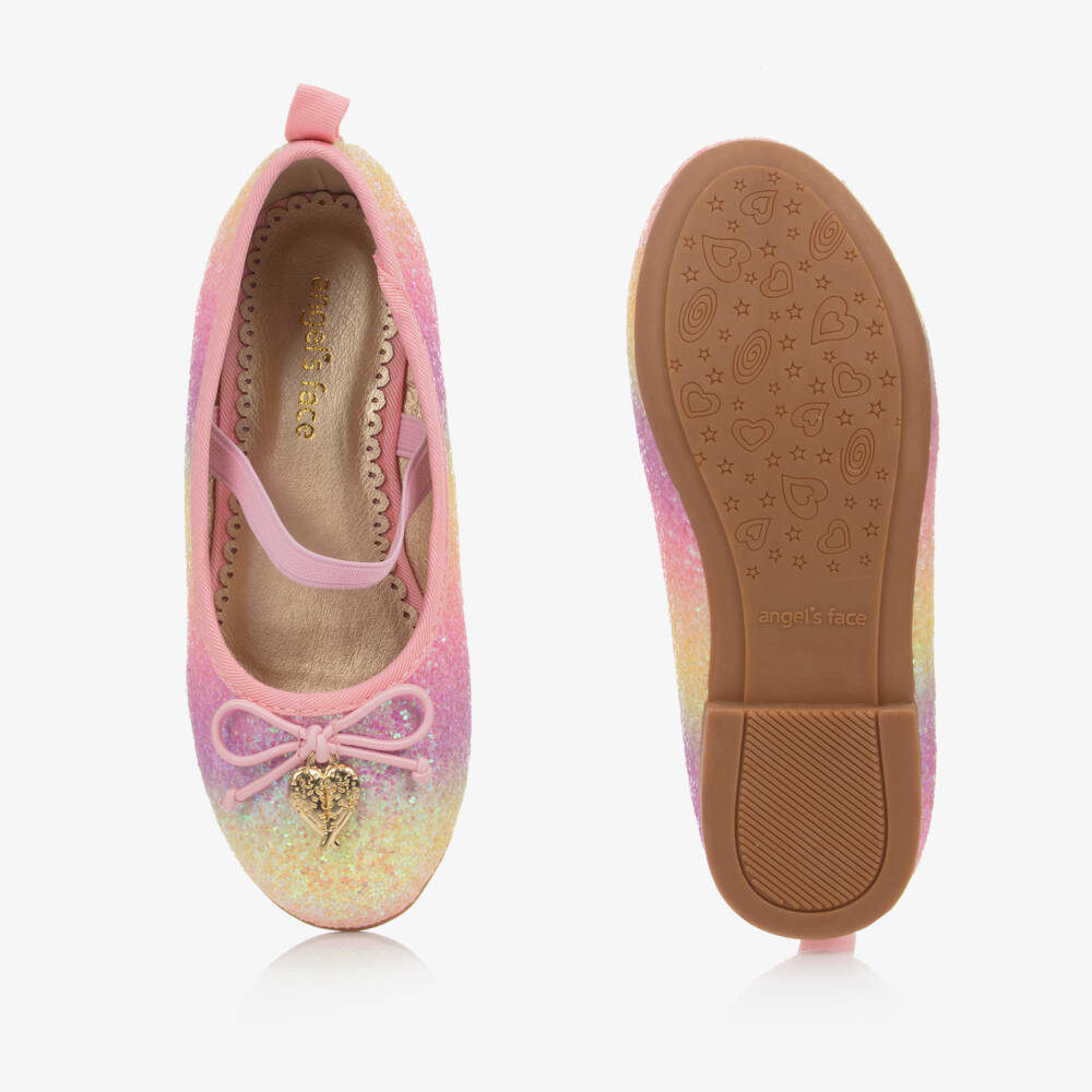 Angel's Face-Girls Glittery Rainbow Pumps | Childrensalon Outlet