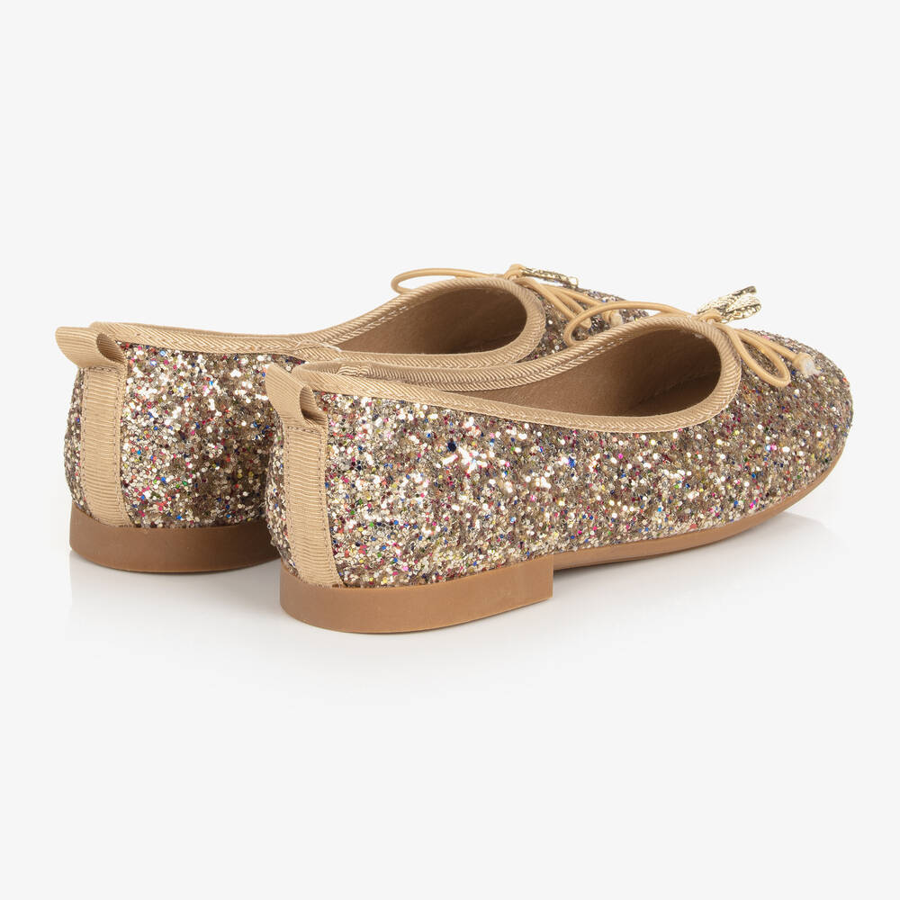 Angel's Face-Girls Gold Glitter Ballerina Shoes | Childrensalon Outlet