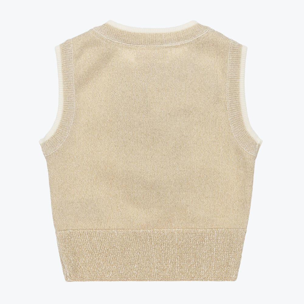 Angel's Face-Золотистый трикотажный топ | Childrensalon Outlet