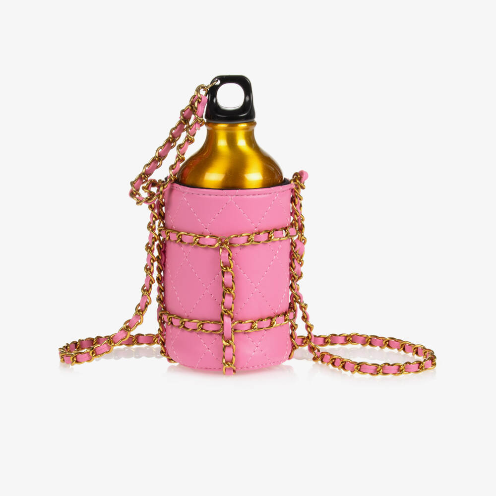 Angel's Face-Girls Gold & Pink Water Bottle | Childrensalon Outlet