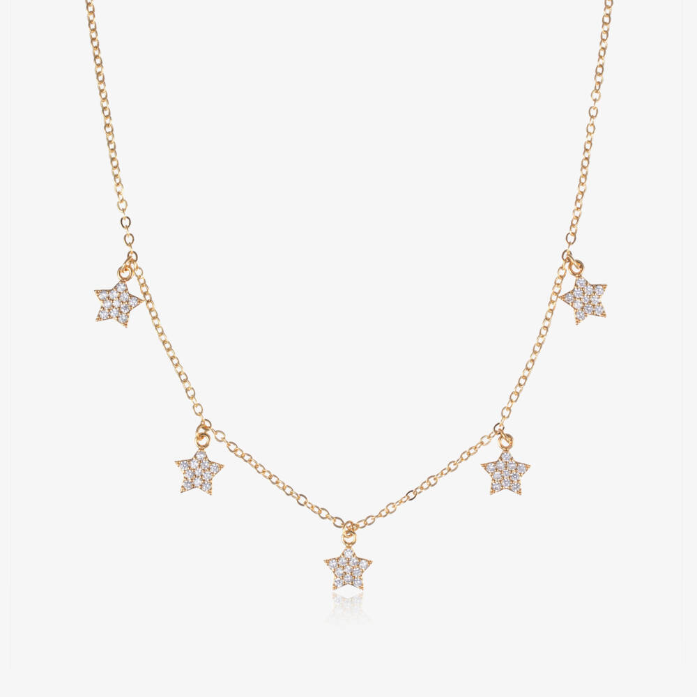 Angel's Face-Girls Gold Plated Star Necklace (42cm) | Childrensalon Outlet