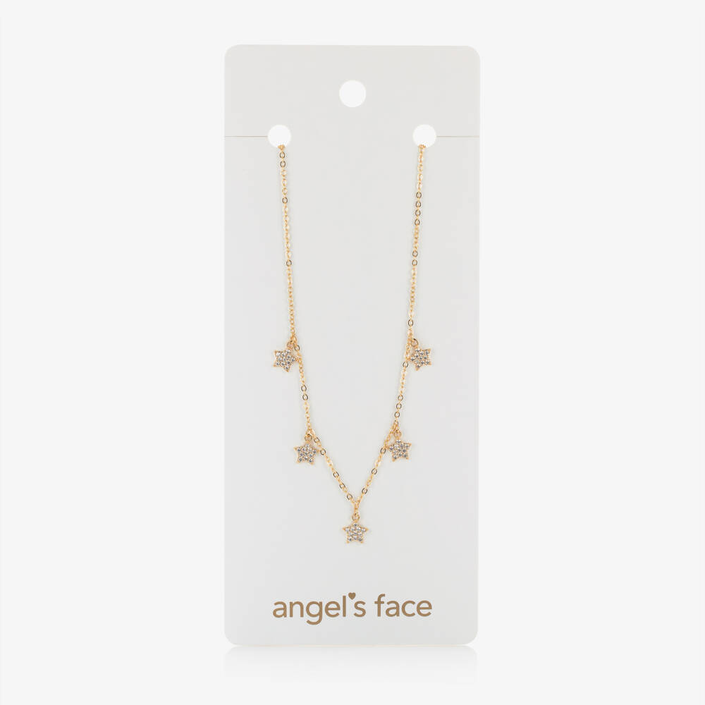 Angel's Face-Girls Gold Plated Star Necklace (42cm) | Childrensalon Outlet