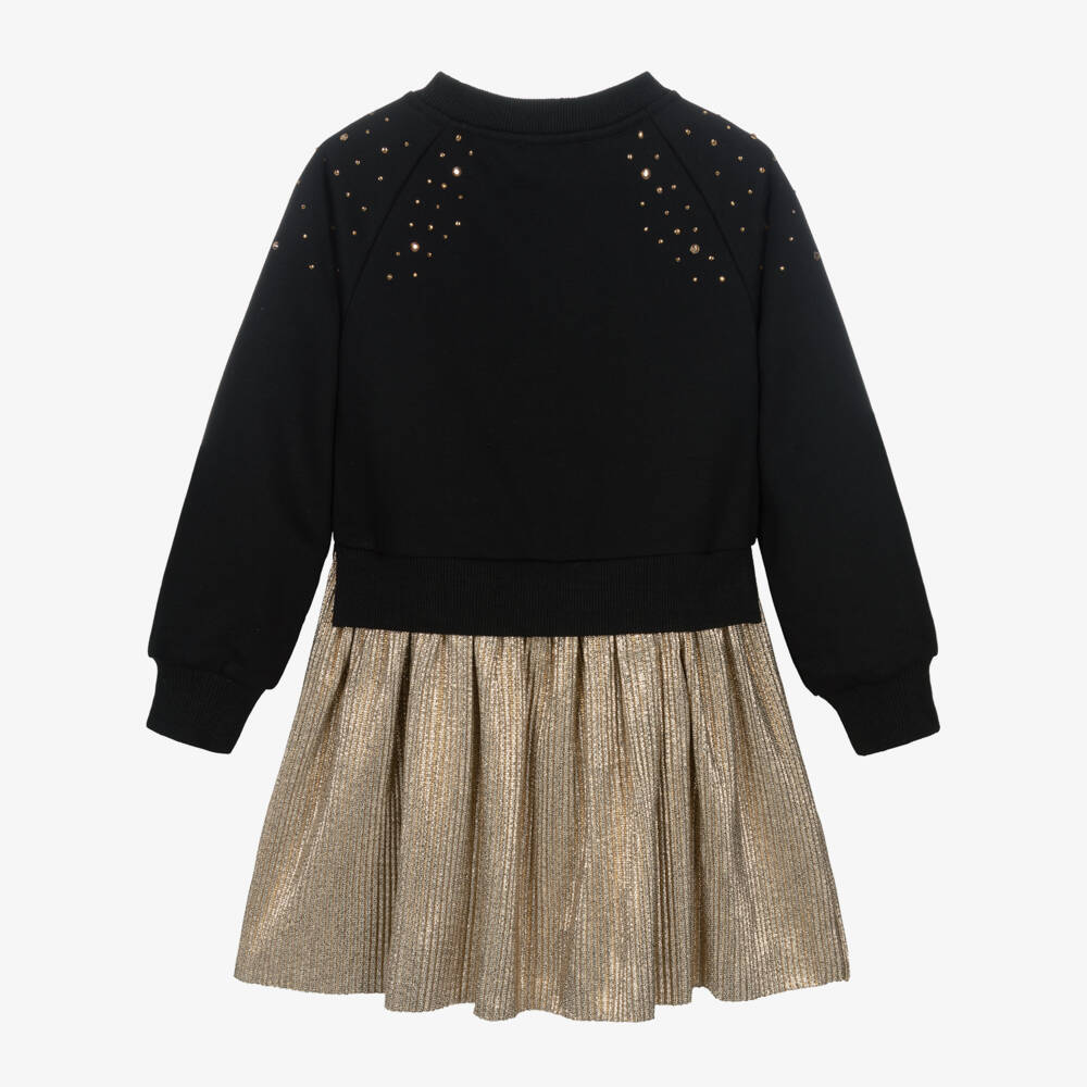 Angel's Face-Girls Gold Sparkle Sweatshirt Dress | Childrensalon Outlet