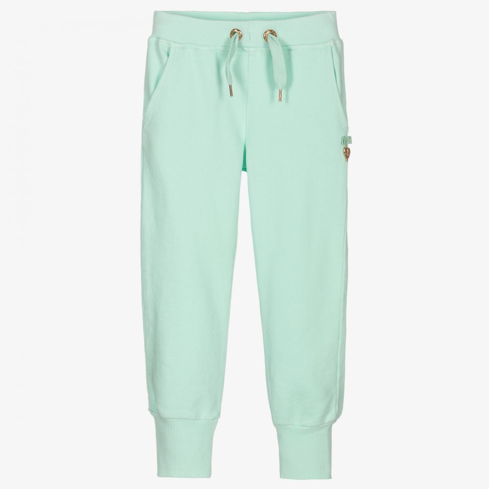 Angel's Face - Girls Green Cotton Joggers | Childrensalon