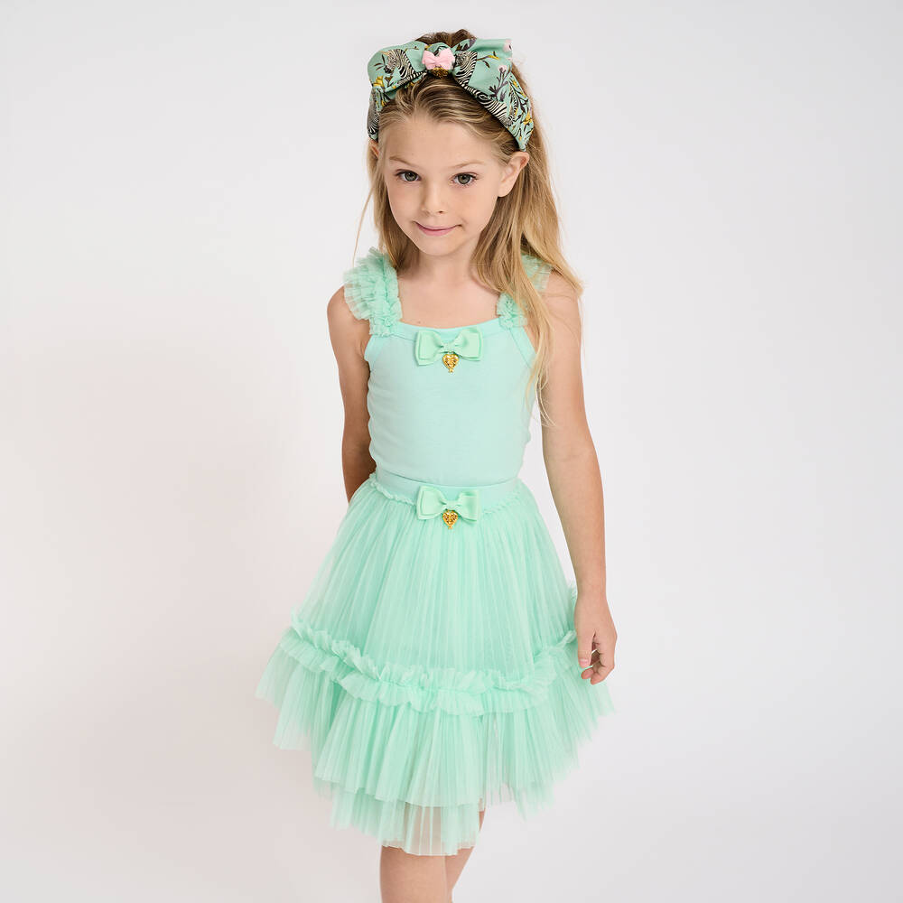 Angel's Face-Girls Green Tulle Skirt | Childrensalon Outlet
