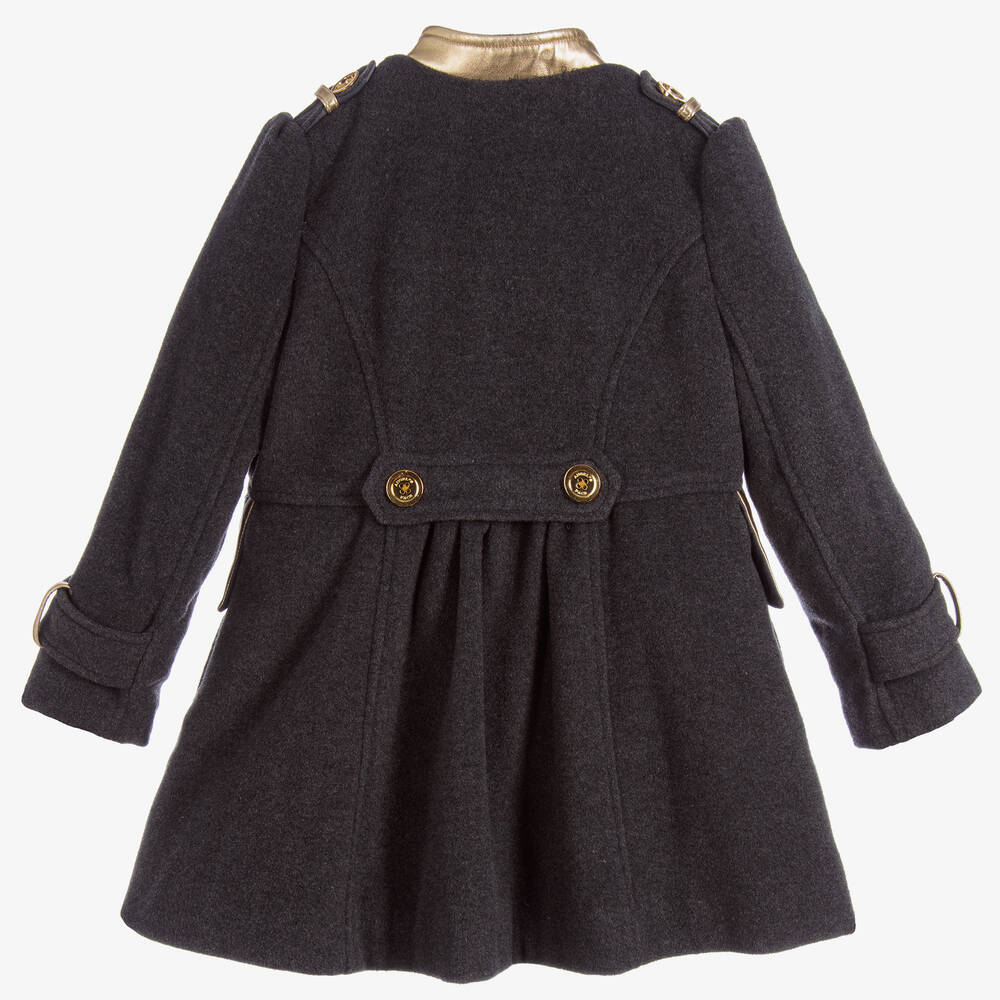 Angel's Face-Girls Grey Military Coat  | Childrensalon Outlet