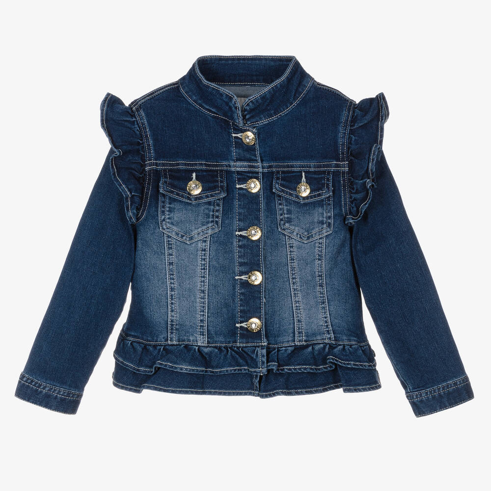 Angel's Face - Girls Indigo Blue Denim Jacket | Childrensalon