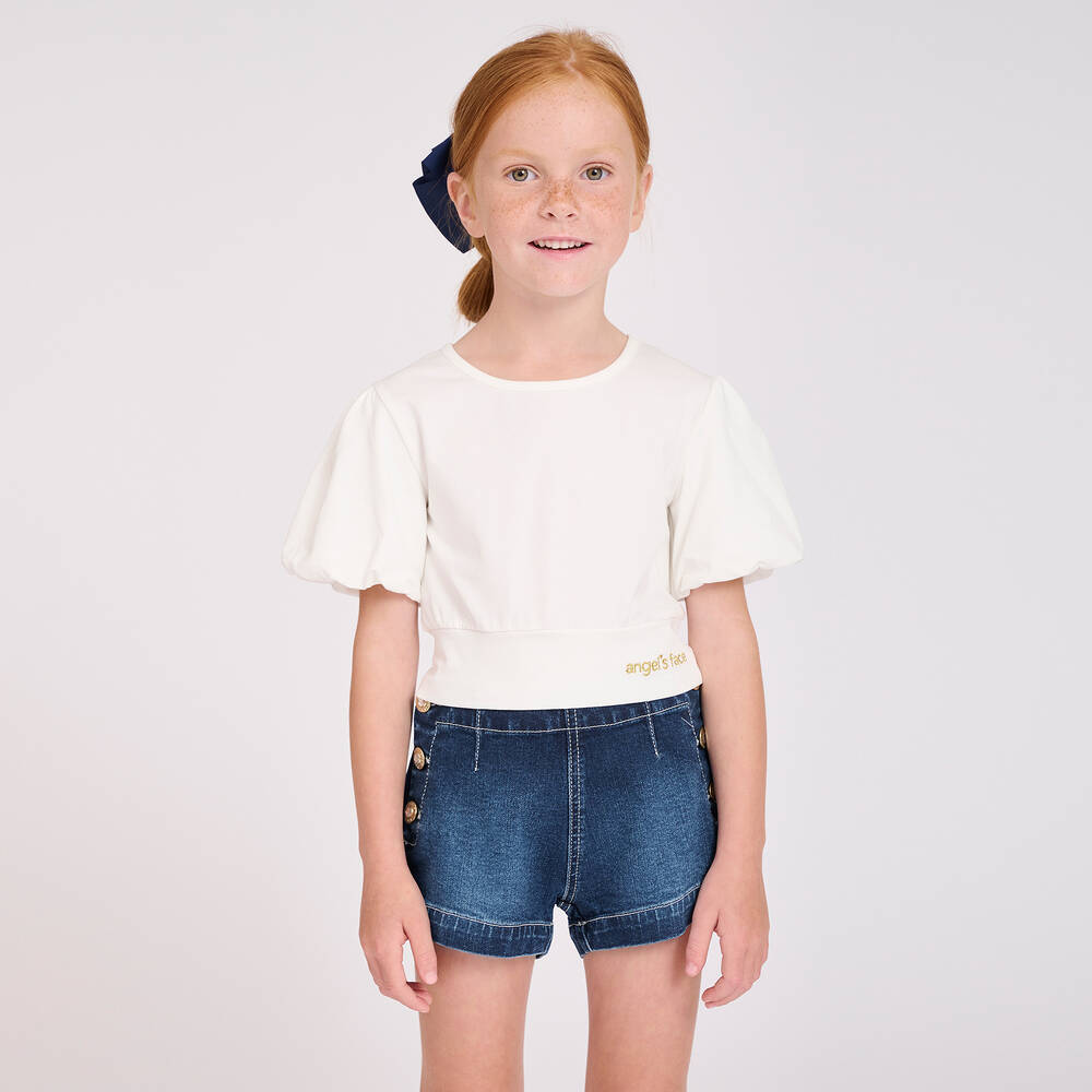 Angel's Face-Girls Indigo Blue Denim Shorts | Childrensalon Outlet
