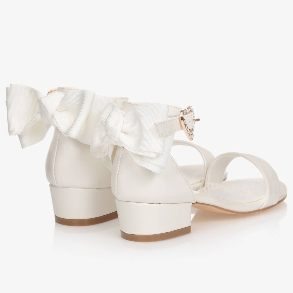 Angel's Face-Girls Ivory Bow-Embellished Heels | Childrensalon Outlet