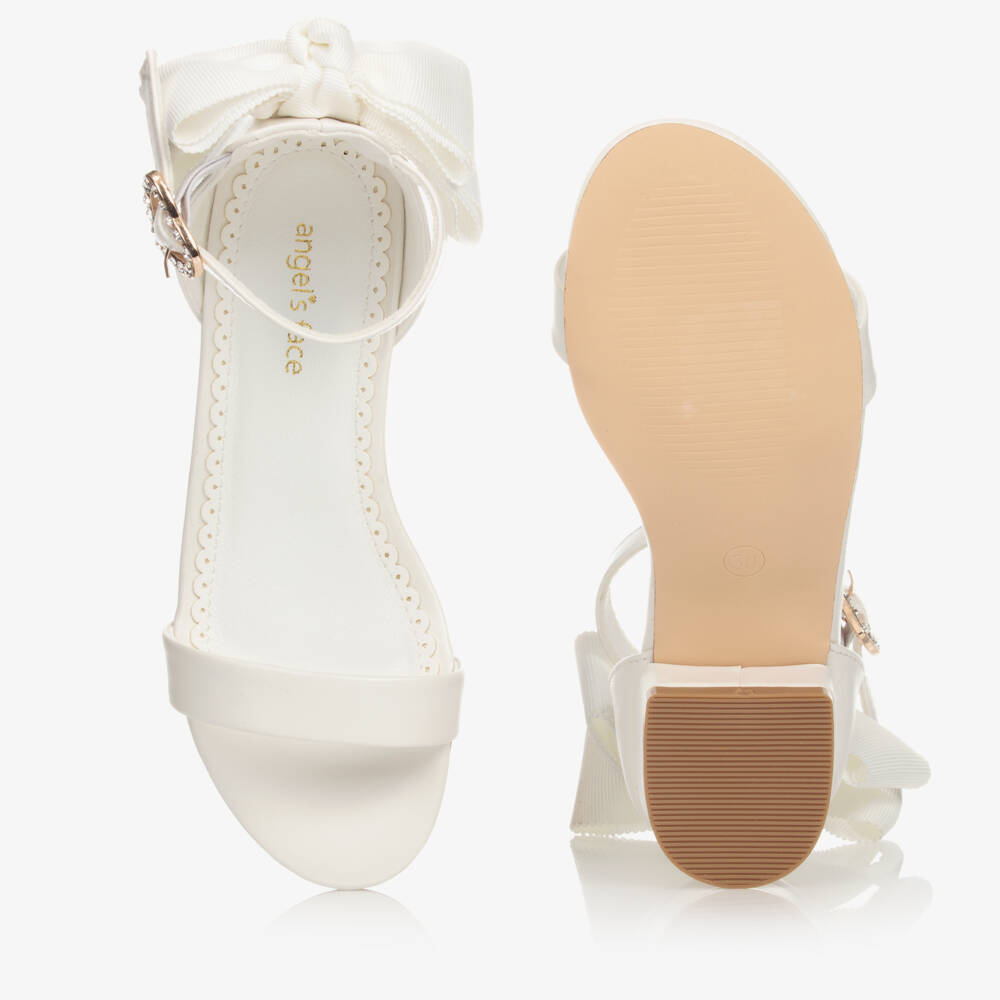 Angel's Face-Girls Ivory Bow-Embellished Heels | Childrensalon Outlet